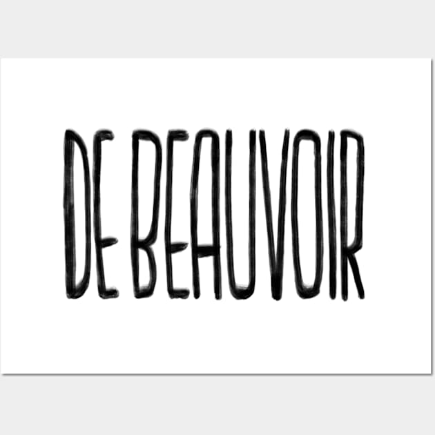 Simone de Beauvoir Wall Art by badlydrawnbabe